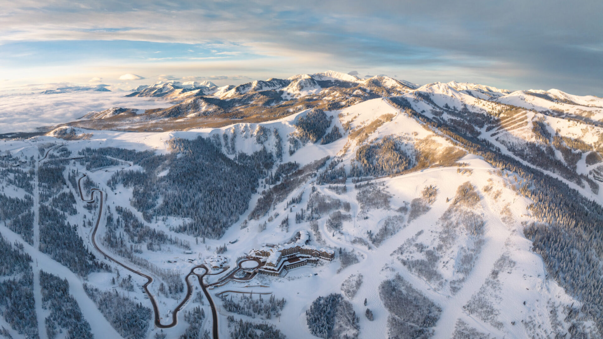 Montage Deer Valley e Empire Canyon durante o inverno