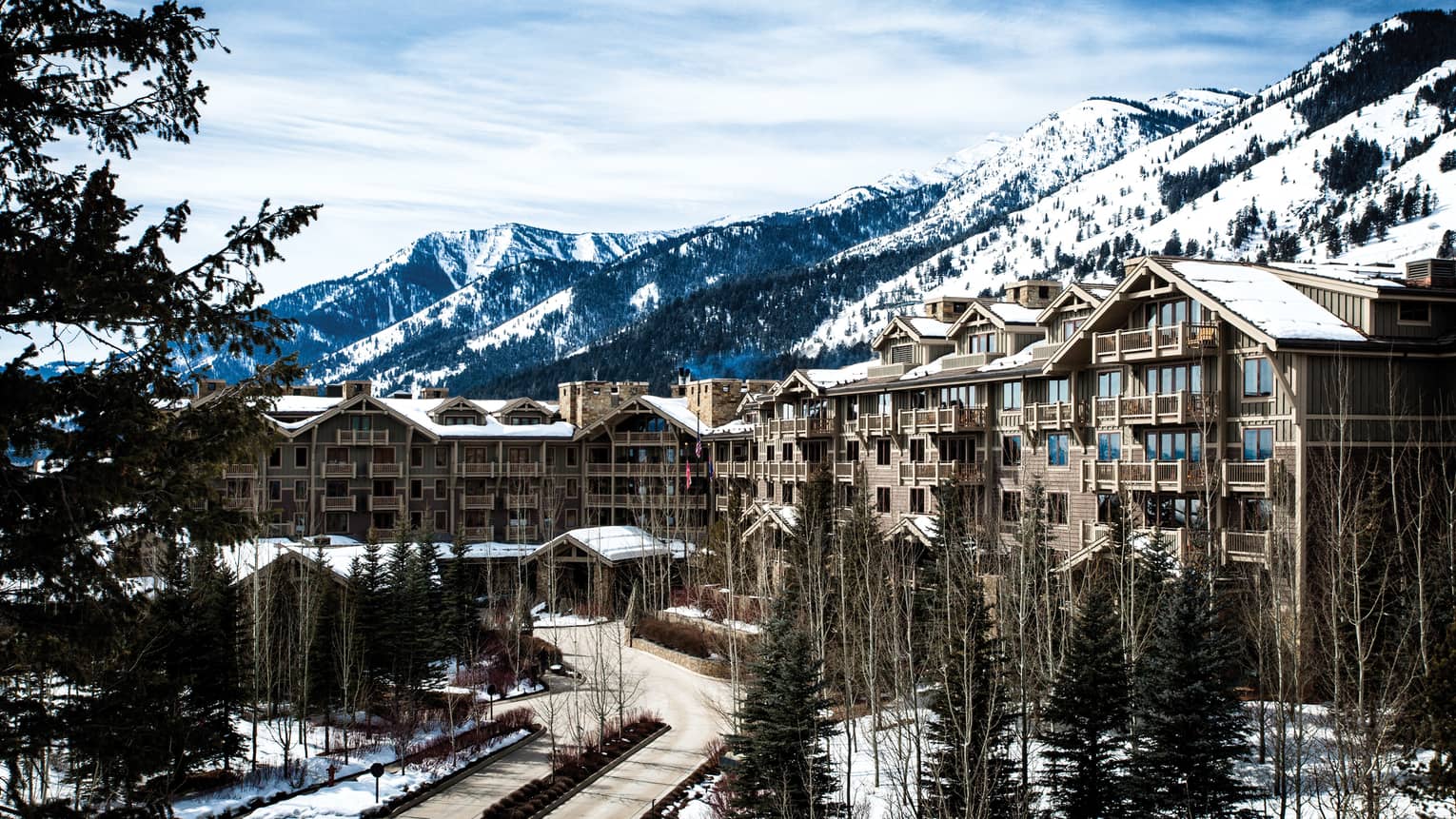 Four Seasons Resort Jackson Hole em Teton Village durante o inverno